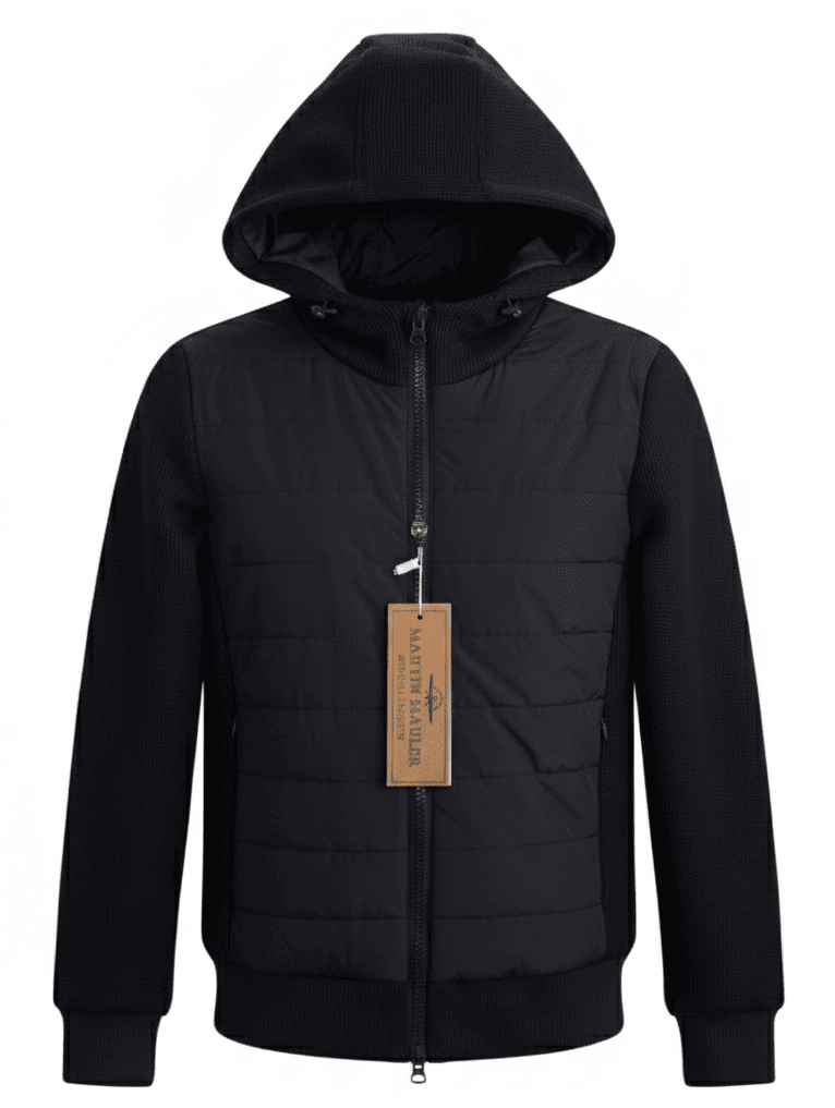 GIUBBOTTO UOMO MISTO MAGLIA C/CAPPUCCIO NAVY