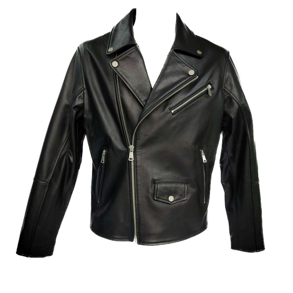 Giacca Biker in Pelle di Vitello Uomo “Motorcycle”